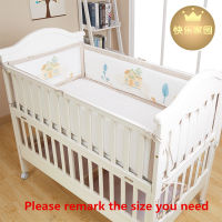 3D Mesh Fabric Breathable 4pcs Baby Bedding Bumpers Crib Protector Cushion Cotton Filling Baby Crib Bumpers Set for 4 seasons