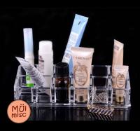 MUIMISC - ชั้นวางเครื่องสําอาง ชั้นวางลิปสติก COSMETIC ORGANIZER  กล่องใส่ลิปสติก 12ช่อง