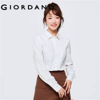 Giordanoผู้หญิง เสื้อเชิ้ตแขนยาวผ้าสักหลาดผ้าฝ้าย Free Shipping 13342808 105