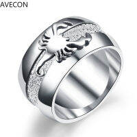 แหวนกางเขนกระโหลกแมงป่องฝ้า AVECON แหวนเหล็กไททาเนียมสุภาพบุรุษยอดนิยมในยุโรปและอเมริกา