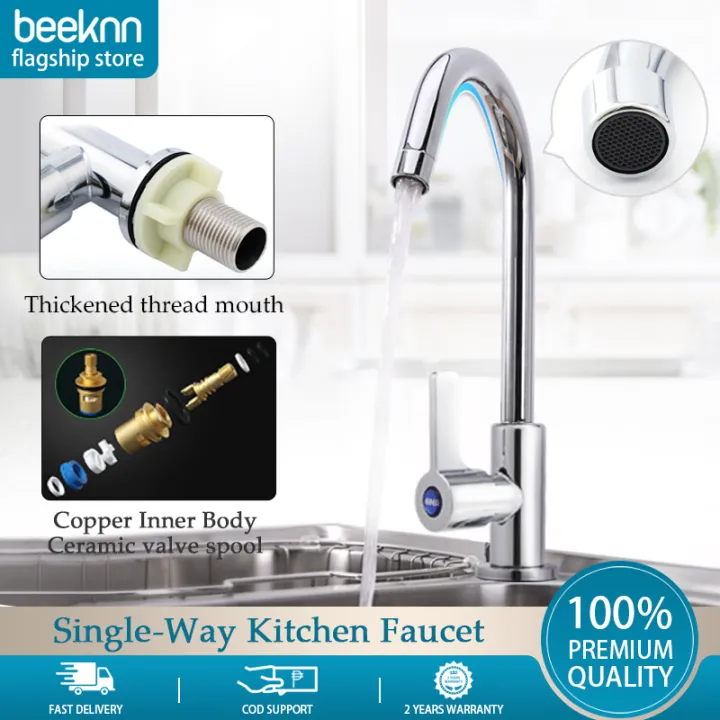 Beeknn faucets for sink kitchen stainless steel kitchen faucet wall