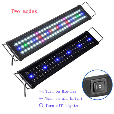 【30ซม. 】โหมดแสง2โหมด: แสงสีฟ้าและไฟหลากสี5ชิ้น】ไฟตู้ปลา LED หลากสี30-90ซม. บางเฉียบปลูกตู้ปลา Grow ทะเลโคมไฟสไตล์วินเทจปลั๊กแบบยุโรป