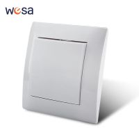 White Classic Flame Retardant Plastic Panel 1 Gang 1 Way Wall Switch On / Off Rocker Switch 16A AC 250V 86mm*86mm Power Points  Switches Savers