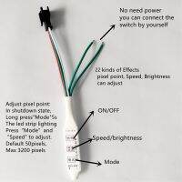 DC5V-24V มินิ3คีย์ตัวควบคุมไฟ LED สำหรับ WS2811สีเดียวขาว/อบอุ่นขาวน้ำไหลการแข่งม้าแสงแถบไฟ LED