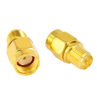 2 Pieces FPV Antenna Adapter RP SMA Male to RP SMA Female Adapter Gold Plated Contacts Converter