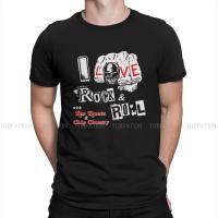 Rock N Roll Creative Tshirt For Men I Love Rock And Roll Skull Round Neck Basic T Shirt Hip Hop Birthday Gifts Outdoorwear 6Xl