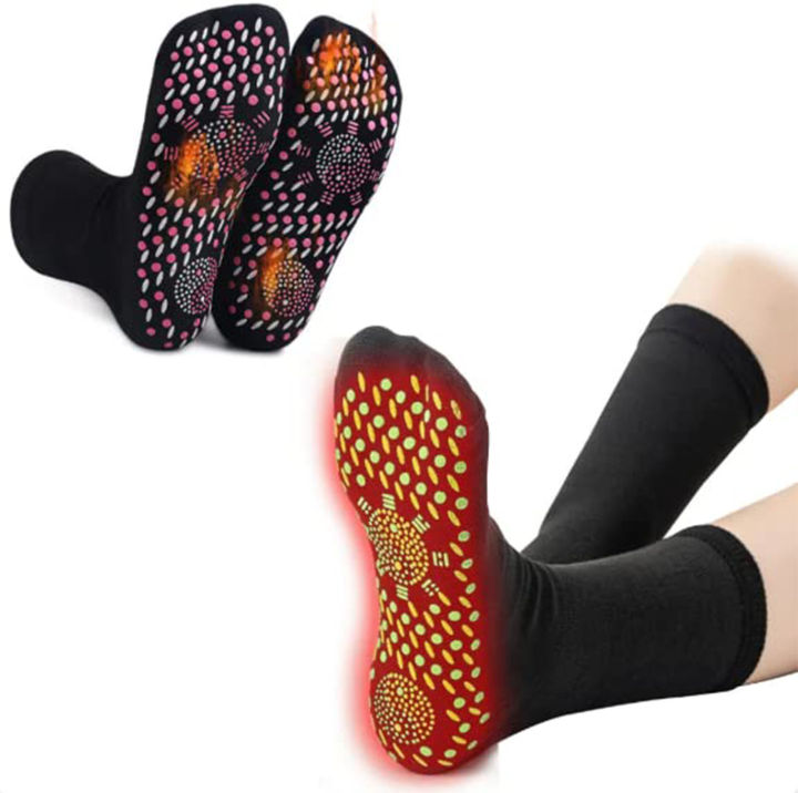 ถุงเท้าทำความร้อนด้วยตนเอง6คู่ถุงเท้าให้ความร้อนในฤดูหนาวถุงเท้าฤดูหนาวที่อบอุ่น