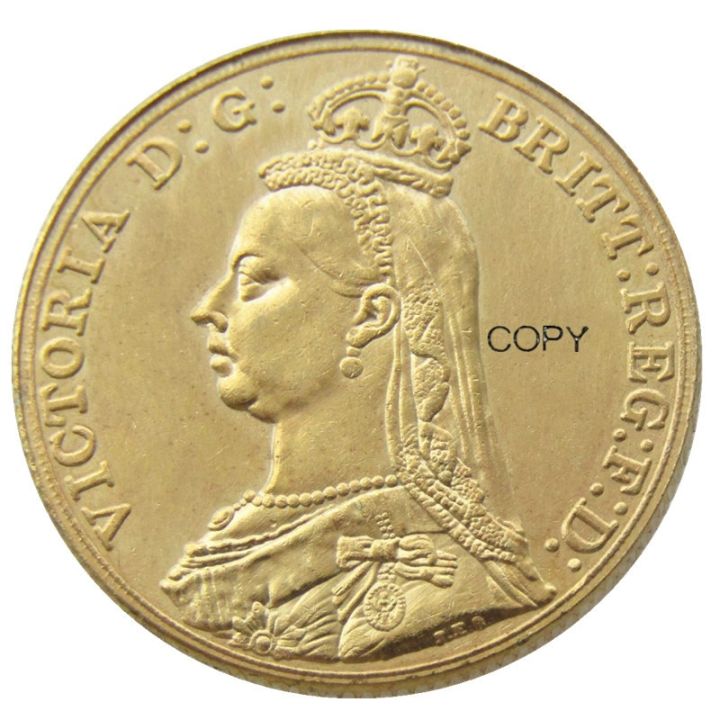 เหรียญชุบทองอธิปไตย1บริเตนใหญ่ราชินีวิคตอเรีย1887จากสหราชอาณาจักร