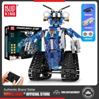 MOULD KING 15059 Technical Toys The APP&RC Motorized Robot With Led Part Model Intelligent Building Blocks Kids Christmas Gift