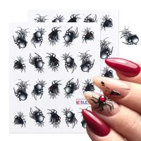 【LZ】 1pcs Black Spider Nail Stickers Decals Zipper Cat Nail Art Designs Water Transfer Sliders Foils Decorations Manicure TRBLE1341-1