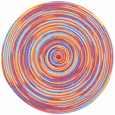 Braided Colorful Round Place Mats for Kitchen Dining Table Runner Heat Insulation Non-Slip Washable Fall Placemats Set of 6