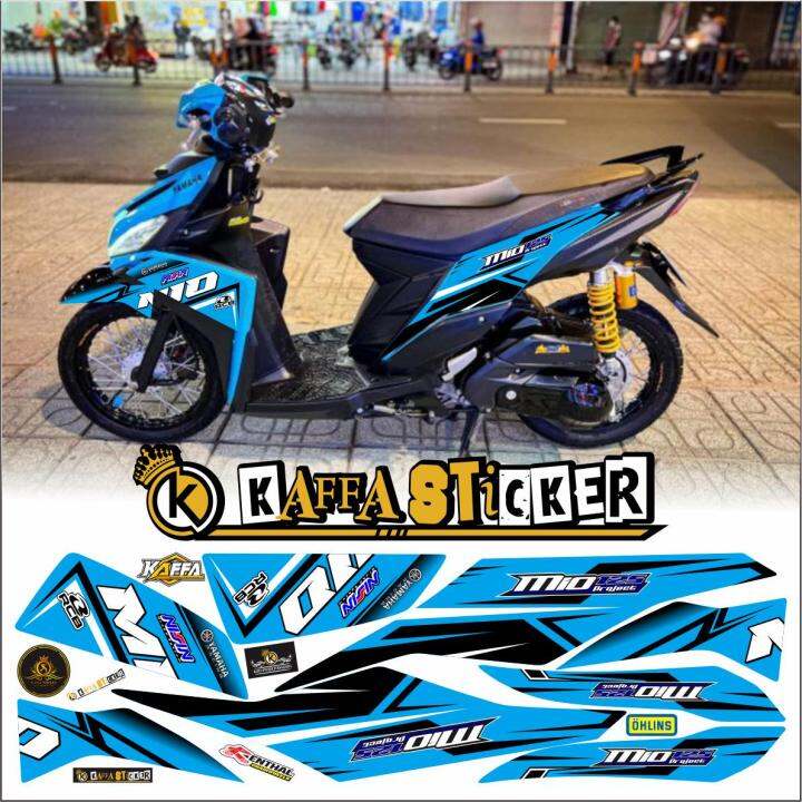 Stiker Mio M3/Z Decal Striping Mio M3/Z Premium Racing biru muda