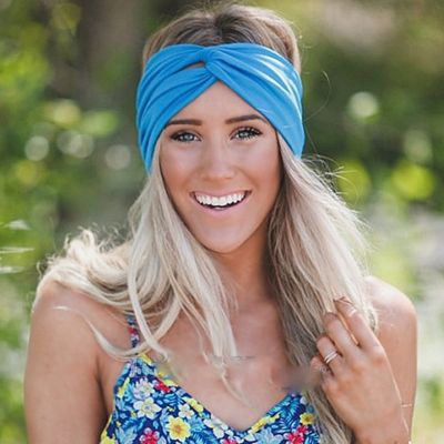 【CC】❧◐☞  WomenS Headband Fashion Color Block Twist Stretch Headbands Ladies Turban Knitted for Wrap Bow Hair