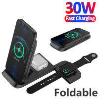 Wireless Charger Stand 30W พับได้ Fast Charging Dock Station สำหรับ 7 Pro สำหรับ 13 12 11 XS XR