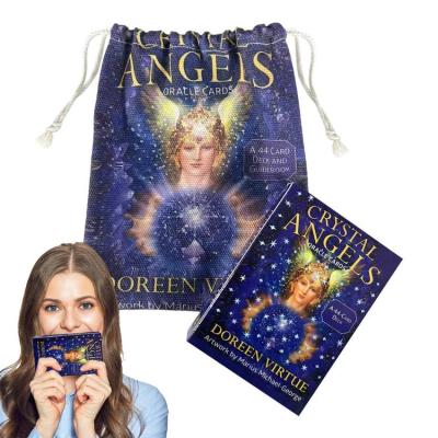 Tarot Decks Crystal Angles Divination Oracle Cards with Storage Bag Table Board Game Party Favor for Friends Gatherings Family Nights trendy