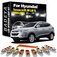 การส่งข้อมูลแบบติดต่อกันนำตกแต่งภายในชุดไฟโดมแผนที่สำหรับ Hyundai Tucson Ix35 JM LM TL 2004-2018 2019 2020ไฟยานพาหนะหลอดไฟรถยนต์