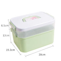 Hand-held Double Layer Desktop Storage Box Nail Gel Polish Jewelry Accessories Decoration Organizer Plastic Manicure Tool Case