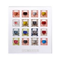 Epomaker Switch Tester Original 16 Pieces Switch Set for Mechanical Keyboard Replacement Acrylic Base Gateron TTC Kailh Cherry