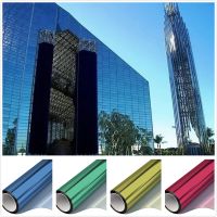 One Way Daytime Privacy Window Film Stained Self Adhesive Sun Blocking Anti UV Reflective Window Tint for Home Office Silver