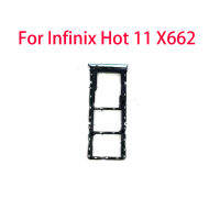 สำหรับ Infinix Hot 11 X662 ถาดใส่ซิมการ์ด Reader Reader SD Slot Adapter Repair Part-Pueife