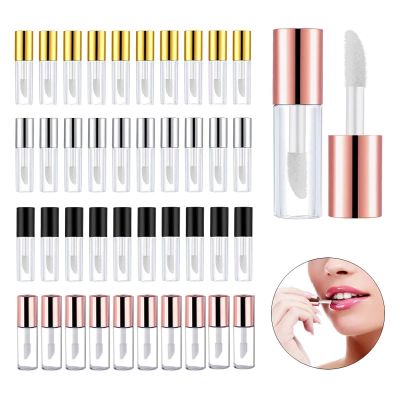 1.2ml 1.2ml Lip Balm Tube Empty Lipstick Bottle Lipgloss Tube Cosmetic Sample Container Balm Makeup Container DIY Handmade Makeup Tools With Cap Plastic Round