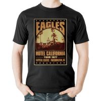 Hotel California Eagles American Rock Band Music 1977 Tour Poster T Shirt Tee Short Sleeve