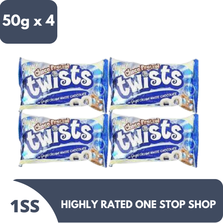 Goya Choco Pretzel Twists Cream White 50g X 4 Lazada Ph