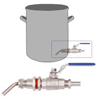 Homebrew Weldless Kettle Convert Kit w/ 3/8 Dip Tube Beer Boil Kettle Parts Weldless Whirlpool Arm 2-piece Ball Valve Kit