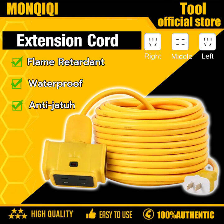 MONQIQI Extension Cord Socket With Cable Extralong Plugin Strip 10/20