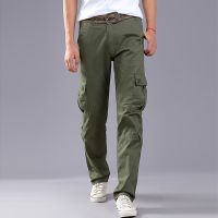 【CC】✈♧۩  Mens Pants Pockets Loose Pant Male Outwear Straight Trousers Overalls