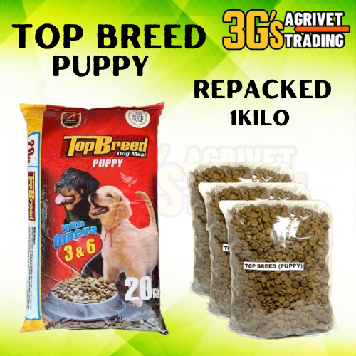 [3G AGRIVET] TOP BREED PUPPY DOG MEAL REPACKED PER KILO / FOR ALL ...