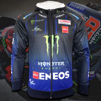 เสื้อแจ็คเก็ต โมโตจีพี Jacket MotoGP เสื้อทีม Monster Energy Yamaha แจ็คเก็ต-มอเตอร์ไซค์ #MG0023 รุ่น Fabio-Q (ฮู้ด,ซิป)