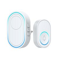 Wireless Doorbell Waterproof Smart Doorbell Home Welcome Doorbell Remote Smart Door-Bell Chime EU Plug 1Receiver 1Button