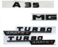 กลอสสีดำ A35 AMG TURBO 4MATIC ตัวอักษรสัญลักษณ์สำหรับ W176 W177