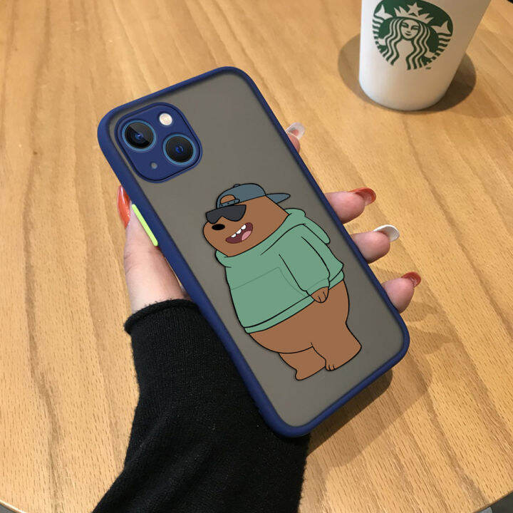 ggk-เคสเคสสำหรับ-apple-iphone-15-plus-15-pro-max-15-pro-เคสมือถือแบบแข็งคลุมทั้งหมดปกป้องด้วยกล้องจากการ์ตูนอนิเมะ-we-grizz-แว่นตากันแดดมีน้ำค้างแข็งโปร่งใส-b-beys