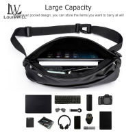 LouisWill Men Bag Functional Chest Bag Crossbody Bag Zipper Bag Sports Bag Waterproof Anti-Thief Sling Bag Casual Bag Street Shoulder Bag Messenger Bag Versatile Fashion Chest Bag Portable Travel Bag Work For Office School Outdoor เดินทาง S HOT ●9/11▧✿