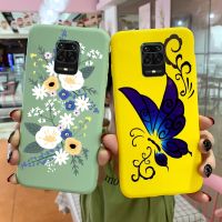 ✣ For Xiaomi Redmi Note 9 Pro Case Candy Colors Flower Fundas Shell For Redmi Note 9 Pro Case Butterfly Silicone Soft Matte Cover