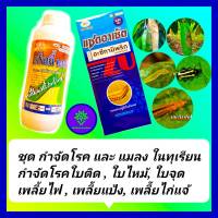 ชุด กำจัดโรคและแมลง ในทุเรียน คาร์เบนดาซิม ขนาด 1L+อะซีทามิพริด ขนาด1L ยาทุเรียน โรคใบติด ใบไหม้ ราแป้ง เพลี้ยไฟ เพลี้ยแป้ง เพลี้ยไก่แจ้