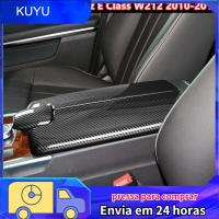 [KUYU] ฝาครอบกล่องที่เท้าแขนกลางคาร์บอนไฟเบอร์เหมาะสำหรับ Mercedes-Benz E Class W212 10 - 15