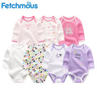 7Pcssets Baby Boys Rompers Clothes Cotton Newborn Girls Long Sheeve Roupa de bebe Costume 3 6 9 12M Baby Pajamas ropa de bebe