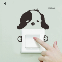 ? [XINJIAN] DIY cats Dog Wall Sticker รูปลอกภาพจิตรกรรมฝาผนัง Home Room Switch ร้อนขาย