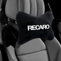 เบาะรองนั่งที่พิงศีรษะคุณภาพสำหรับหมอนไมโครไฟเบอร์แข่งรถ Recaro นุ่มปรับได้เบาะรองคอ