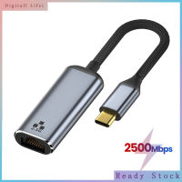 USB C ถึง2.5gbps ตัวแปลงสายเคเบิลเครือข่ายอะแดปเตอร์อีเทอร์เน็ตเป็นอะแดปเตอร์ประเภท C ที่เข้ากันได้กับ XPS Galaxy S20แล็ปท็อป PC โทรศัพท์