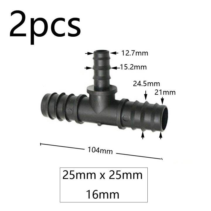 garden-irrigation-tubing-fitting-16-20-25mm-pe-tube-tee-elbow-equal-barb-connector-end-plug-reducer-tee-micro-drip-adapter