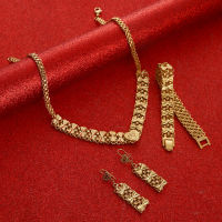 New Dubai Gold Jewellery Set Egyptian Indian Saudi African Girls Women Butterfly Jewelry Set