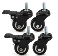 4Pcs เฟอร์นิเจอร์ Caster Heavy Duty 200กก. 1.5นิ้ว40มม. 360หมุนได้สกรูหมุน Castor ล้อรถเข็นยางป้องกัน