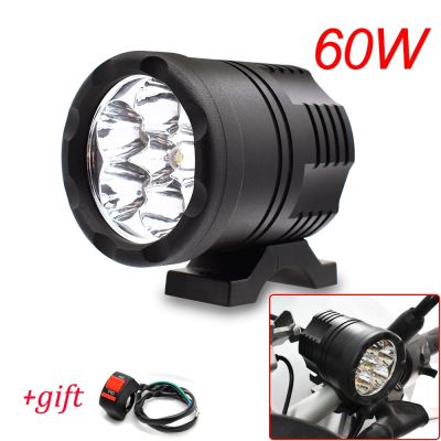 Motorcycle Headlight Auxiliary Lamp 60W LED Moto Spotlight Fog Light For YAMAHA fjr1300 fz1 fz600 trx850 fzr400 fazer xjr400