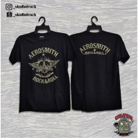 New FashionAEROSMITH BLACK TSHIRT / TEE HITAM UNISEX FULL COTTON SEJUK ROCK BAND TOR CLOTHING BY SKULL OF ROCK 2023