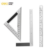 Deli ไม้บรรทัด ฟุตเหล็ก ไม้บรรทัดโลหะ ไม้วัดสเกล 30 - 50 CM ไม้สามเหลี่ยม ไม้บรรทัดฟุตเหล็ก มีให้เลือกหลายแบบ Steel Ruler