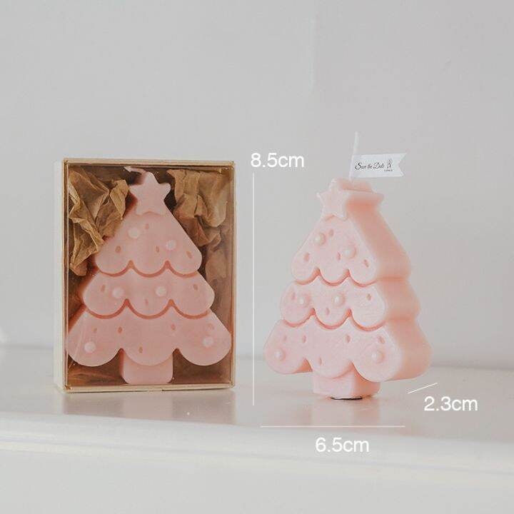 o-urhome-พร้อมส่ง-เทียนต้นคริสต์มาส-christmas-tree-candleเทียนหอม-ของขวัญเล็ก-ๆ-ที่สร้างสรรค์-ของตกแต่งบ้านแฮนด์เมด-อุปกรณ์ประกอบฉากภาพ-เทียนbirthday